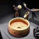 B Backline Ceramic Table Top Wash Basin | Counter Top Wash Basin For Bathroom &amp; Living Room 42 X 42 X 14 Cm (Matt Finish)