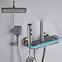 Backline Shower Panels For Bathroom Full Set | Hot & Cold Shower System | Hand shower | overhead Rain Shower | Showers For Bathrooms (Black Matt)