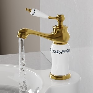 b backline single lever basin mixer tap  faucet hot amp cold bathroom basin tap pillar tap for basin  tap for bathroom amp livingroom gold white 2