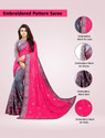 b bella creation Embroidered Bollywood Net, Art Silk Saree