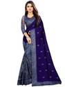 b bella creation Embroidered Bollywood Net, Art Silk Saree