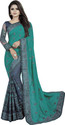 b bella creation Embroidered Bollywood Net, Art Silk Saree
