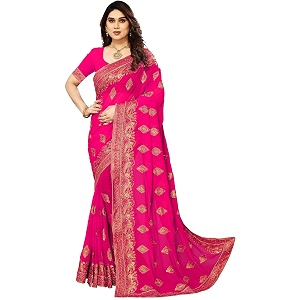 B BELLA CREATION Womens Maroon Georgette Saree