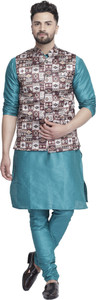 b ben men satin kurta pyjama ethnic jacket set