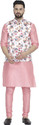 B BEN Men Satin Kurta Pyjama Ethnic Jacket Set