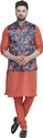 B BEN Men Pure Silk Kurta Pyjama Ethnic Jacket Set