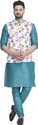 B BEN Men Satin Kurta Pyjama Ethnic Jacket Set