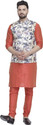 B BEN Men Satin Kurta Pyjama Ethnic Jacket Set