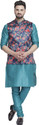 B BEN Men Satin Kurta Pyjama Ethnic Jacket Set