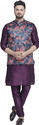 B BEN Men Pure Silk Kurta Pyjama Ethnic Jacket Set