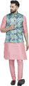 B BEN Men Pure Silk Kurta Pyjama Ethnic Jacket Set