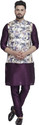 B BEN Men Satin Kurta Pyjama Ethnic Jacket Set