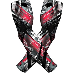 b-driven sports pro-fit compression arm sleeves - 1-pair 30 designs adultyouth sizes for athletic and general purpose use
