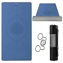 B Fit Extra Wide 31x72 Inchs 8 MM Thick Original TPE Yoga Mat – Free Yoga Bag and Strap Included - With Alignment System, Non-slip, Eco-friendly, sweat-resistant (Purple-Grey)
