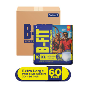 b-fit regular pant style adult diapers - xl