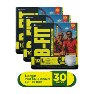 b-fit regular pant style adult diapers - l