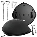 B FIT Balance Trainer Stability Half Ball with Pump - Improve Core and Ab Strength With Full Body Home Gym Workouts Or Fitness Training (Black 70 CM.)