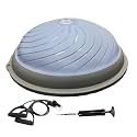 B FIT Balance Trainer Stability Half Ball with Pump - Improve Core and Ab Strength With Full Body Home Gym Workouts Or Fitness Training (Blue 47 Cm.)