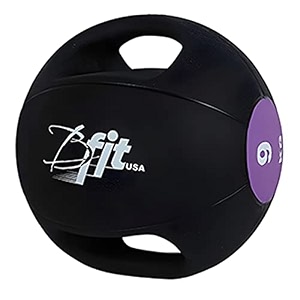 b fit dual grip medicine ball for fitness weighted balance plyometric training muscle build 9 kgs