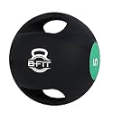 B fit Dual Grip Medicine Ball for Fitness Weighted Balance Plyometric Training Muscle Build 5 Kgs.