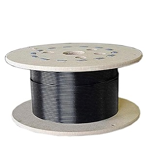 b fit gym wire rope material pu polyurethane coated black color cable inside steel available in 5 mm and 6 mm thickness