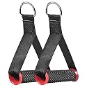 B Fit Professional Exercise Gym Machine Handles for Cable Machines Style Optional (Pair) (Red_Black)