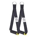 B Fit Professional Exercise Gym Machine Handles for Cable Machines Style Optional (Pair) (Dual Color Solid Heavy ABS Pipe Handles)