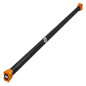 b fit weighted workout bar - padded foam 47 heavy-duty solid steel exercise bar for physical therapy aerobics yoga pilates - premium equipment available in 5 weight options 12