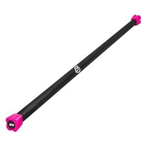 b fit weighted workout bar - padded foam 47 heavy-duty solid steel exercise bar for physical therapy aerobics yoga pilates - premium equipment 5 weight options 6 kgs