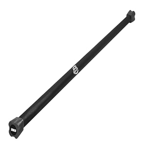 b fit weighted workout bar - padded foam 47 heavy-duty solid steel exercise bar for physical therapy aerobics yoga pilates - premium equipment 5 weight options 10 kgs