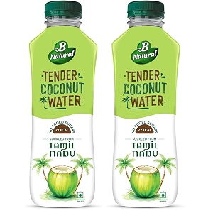 b natural select tender coconut water 750ml no added sugar 100 refreshing nariyal pani drink no artificial flavour helps in hydration pack of 2