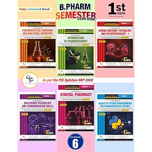 bpharm 1st semester exam book for bachelor of pharmacy students general