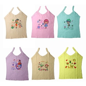 B.S. Das Girls Printed Vest Cum Sandos