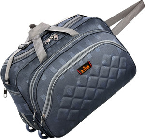 b star b 60 l strolley duffel bag - travel duffle bags with wheels - grey - large capacity