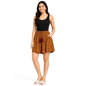 B STORIES Womens Flared Shorts - Culottes