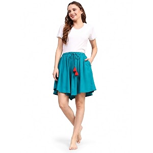 B STORIES Womens Flared Shorts - Culottes