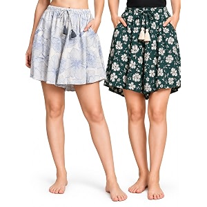 B STORIES Womens Viscose Printed Lounge Culotte