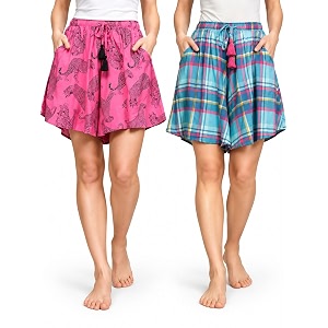 B STORIES Womens Viscose Printed Lounge Culotte
