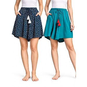 B STORIES Womens Viscose Printed Lounge Culotte