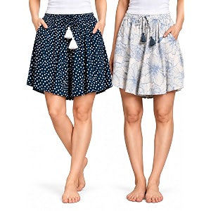 B STORIES Womens Viscose Printed Lounge Culotte