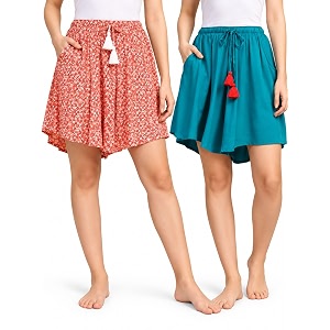 B STORIES Womens Viscose Printed Lounge Culotte