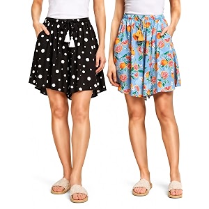 B STORIES Womens Viscose Printed Lounge Culotte