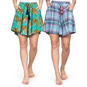 B STORIES Womens Viscose Printed Lounge Culotte