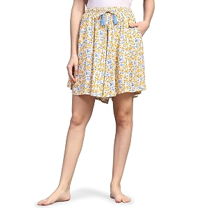 b stories women39s viscose printed culotte shorts