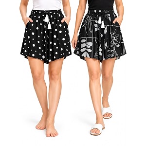 B STORIES Womens Viscose Printed Lounge Culotte