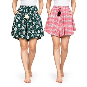 B STORIES Womens Viscose Printed Lounge Culotte