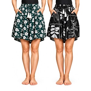 B STORIES Womens Viscose Printed Lounge Culotte