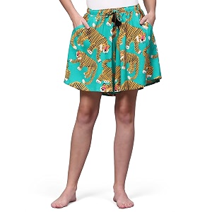 b stories women39s ultra-soft printed 100 viscose culotte shorts  soft casual high waist lounge shorts  girls ladies stylish quirky casual summer beach bottoms s-xxl