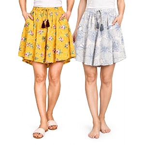 B STORIES Womens Viscose Printed Lounge Culotte