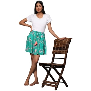 b stories women39s viscose printed culotte shorts